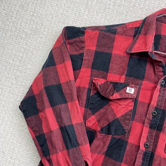 Big Bill Men Plaid Brawny Red Work Flannel Shirt Heavyweight Made In Canada Read - Picture 3 of 14